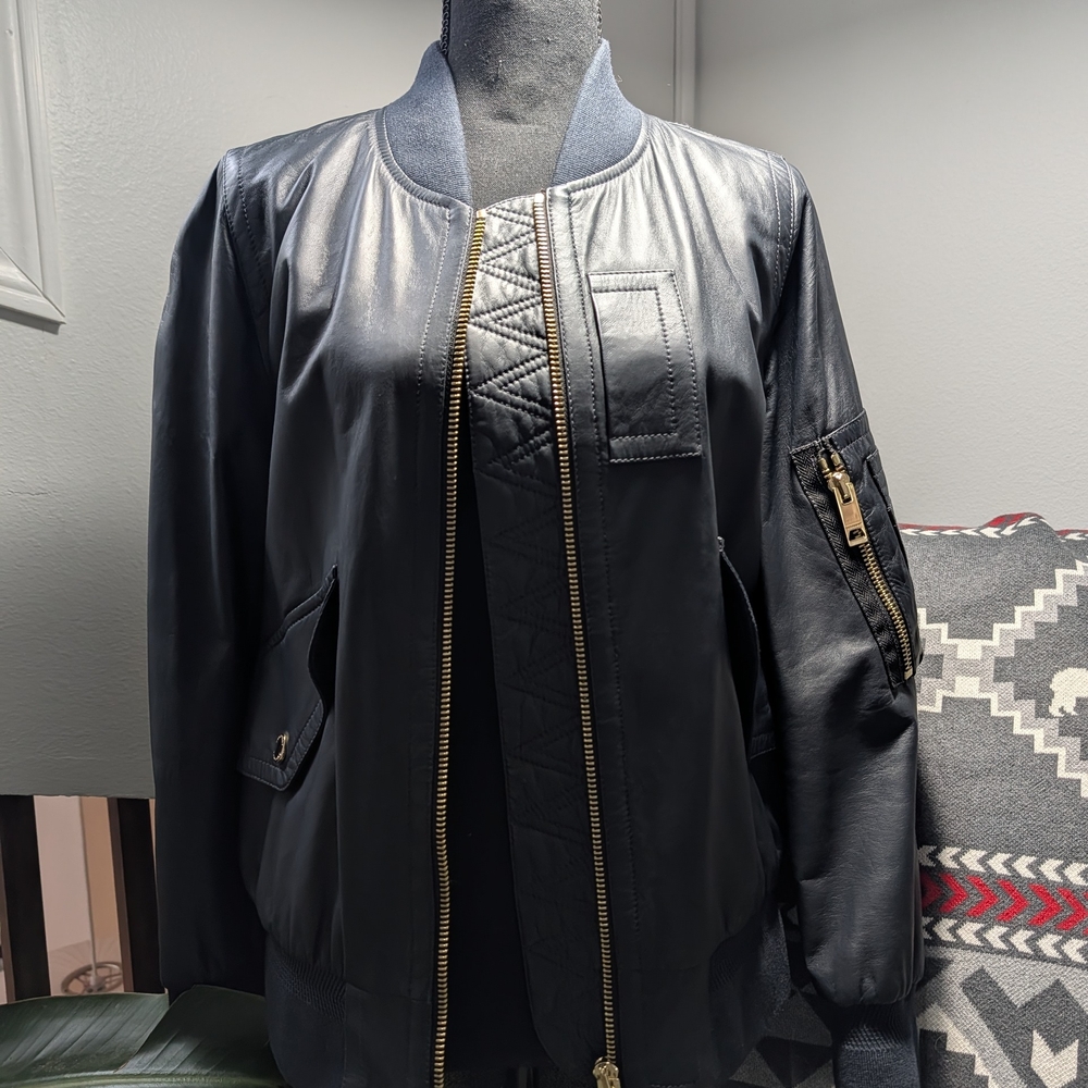 Burberry Blue Bomber Jacket